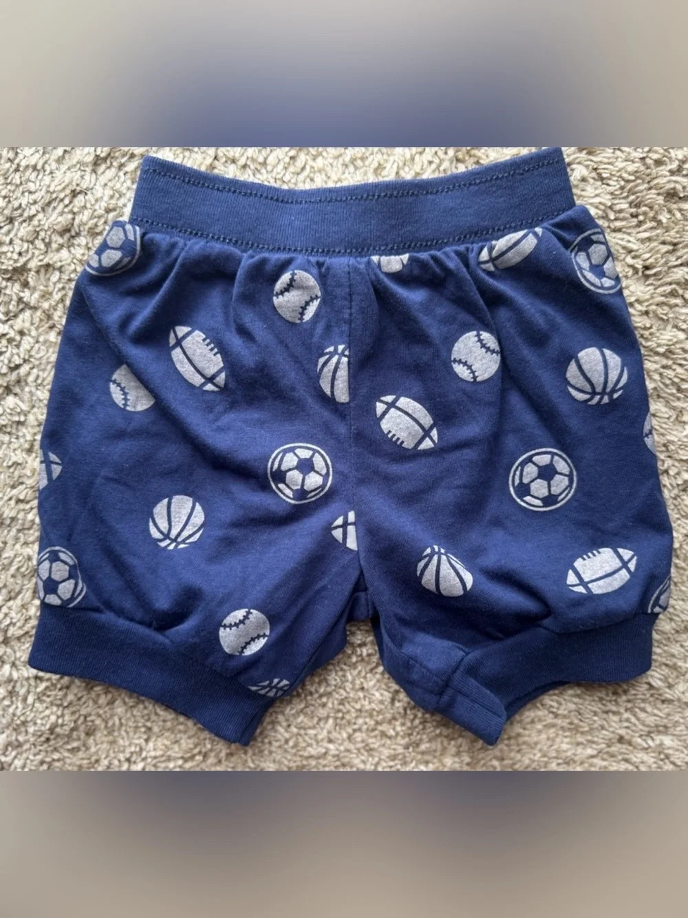 Lullaby Lane Lil Sport 2-Piece Outfit Set 3-6 Months Orange Raglan Tee & Shorts